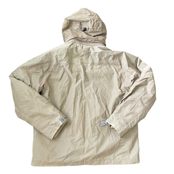 Timberland Men’s Insulated Jacket Tan Hooded Work Jacket Size Large - Picture 6 of 12